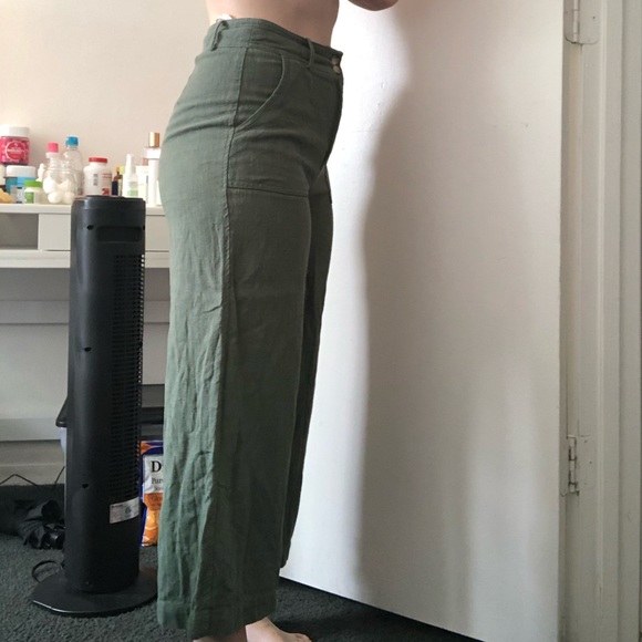 FRNCH High Waisted Linen Flare Pants - Picture 6 of 6